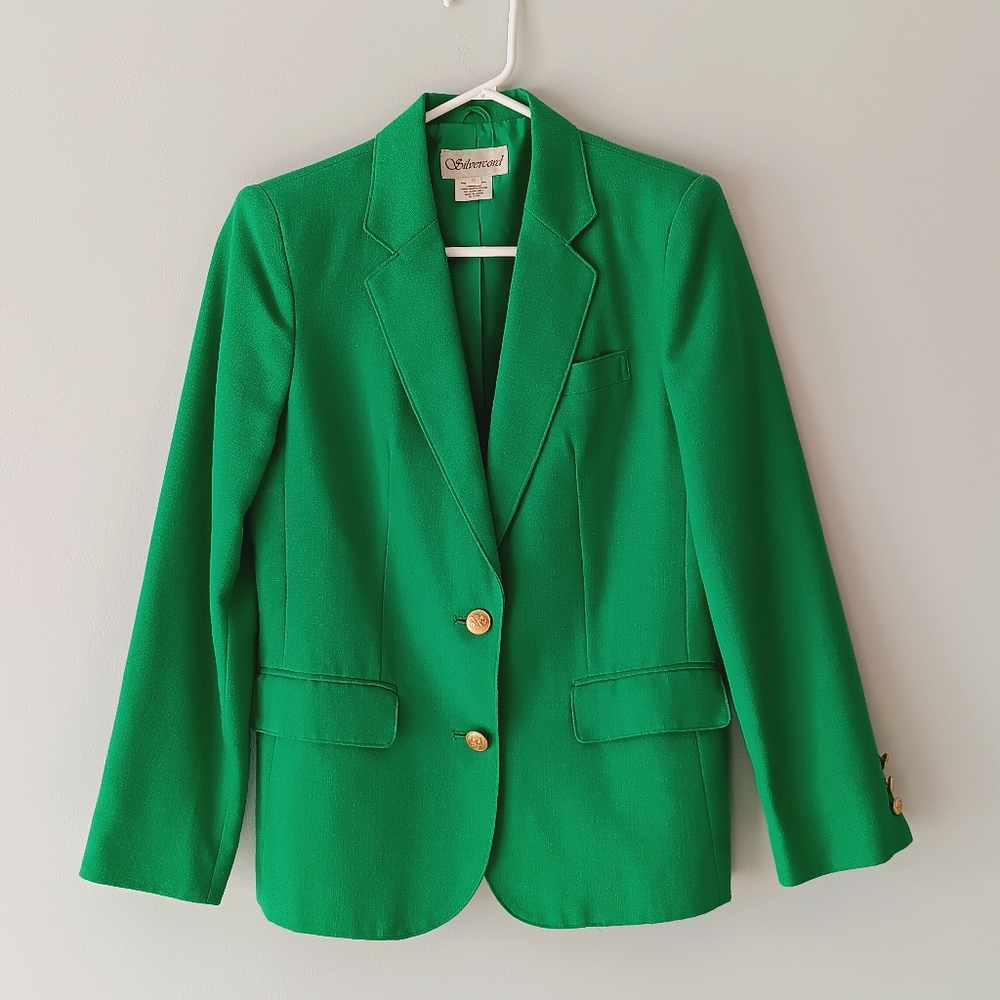 Silvercord Blazer Structured Jacket Button Front … - image 1